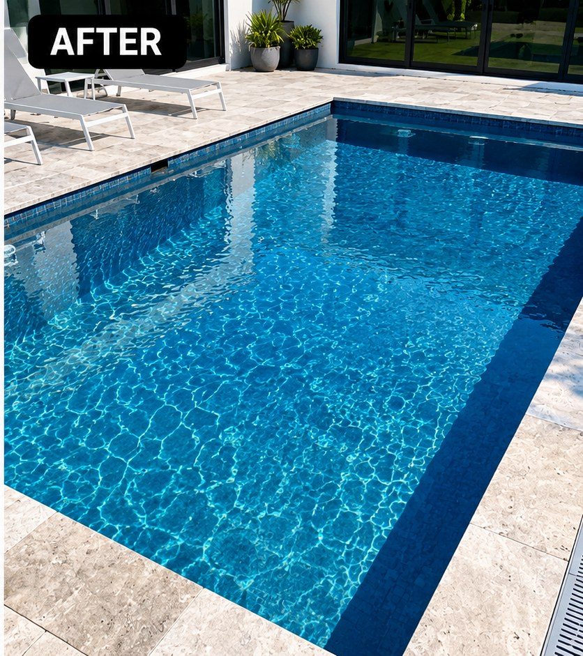 Pool after Cove Water Company service