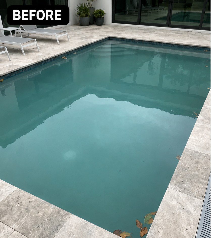 Pool before Cove Water Company service